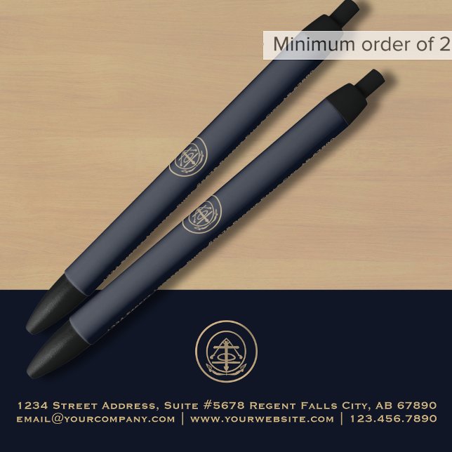 Classic Navy Blue Logo Promotional Pen (Creator Uploaded)