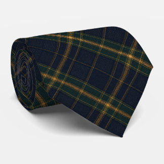 Classic Navy Blue Tartan Plaid Elegant Scottish Neck Tie