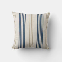 Classic Navy Blue Ticking Stripe Pattern