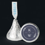 Classic Navy Blue Wedding Monogram Personalized  Hershey®'s Kisses®<br><div class="desc">Classic wedding monogram design. 
Need a different color? No problem! Just click the "EDIT DESIGN" button to access our advanced design tool.</div>