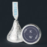 Classic Navy Blue Wedding Monogram Personalized  Hershey®'s Kisses®<br><div class="desc">Classic wedding monogram design. 
Need a different color? No problem! Just click the "EDIT DESIGN" button to access our advanced design tool.</div>