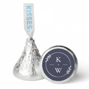 Classic Navy Blue Wedding Monogram Personalized  Hershey®'s Kisses®
