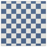 Classic Navy Blue White Checkered Check Squares  Fabric