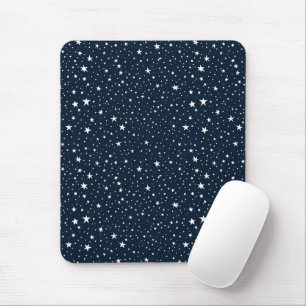 Classic Navy Blue & White Stars Seamless Patriotic Mouse Pad