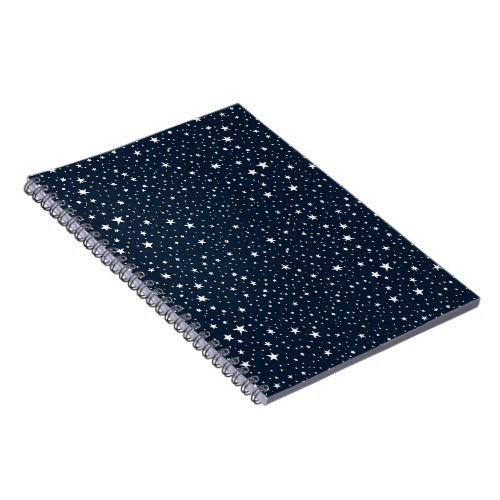 Classic Navy Blue & White Stars Seamless Patriotic Notebook