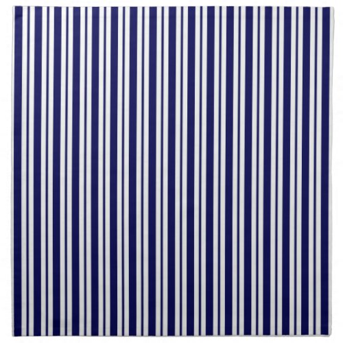 Classic Navy Blue White Uneven Stripe Pattern 2 Napkin