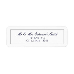 Blue Border Return Address Labels | Zazzle