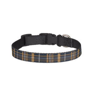 Classic Navy Camel Plaid Aesthetic Pet Collar