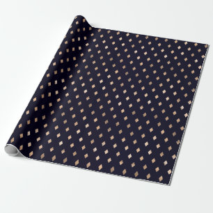 Classic Navy Gold Pattern Wrapping Paper