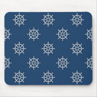 Classic Navy Nautical Ship's Wheel Mouse Pad