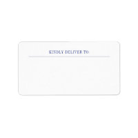 Classic Navy Recipient Labels