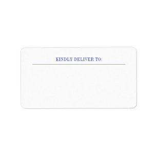 Classic Navy Recipient Labels