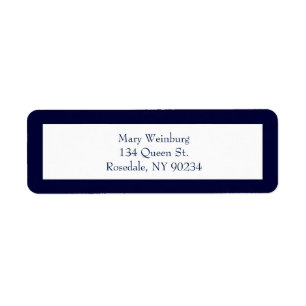 Classic Navy Return Address Label