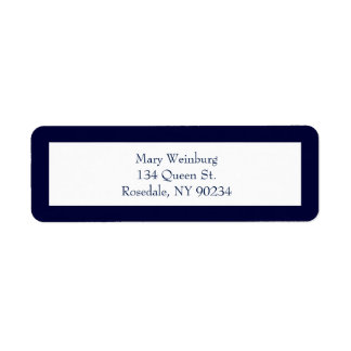 Classic Navy Return Address Label