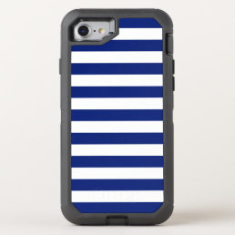 Classic Navy Stripes Nautical Pattern  OtterBox Defender iPhone SE/8/7 Case