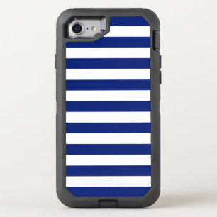 Classic Navy Stripes Nautical Pattern  OtterBox Defender iPhone SE/8/7 Case