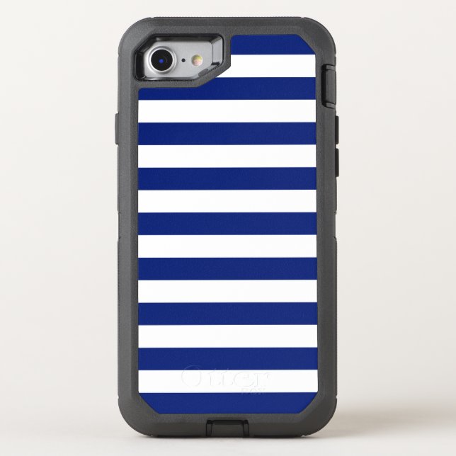 Classic Navy Stripes Nautical Pattern  Otterbox iPhone Case (Back)