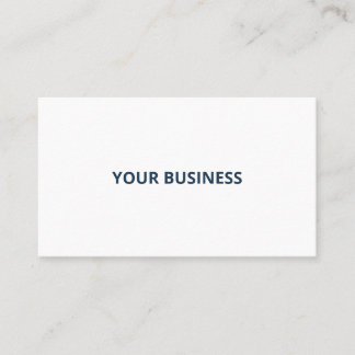 Classic Navy White Custom Business Card