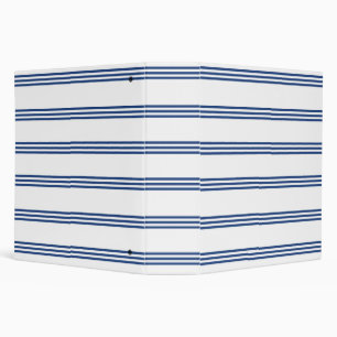 Classic Navy & White Stripe Binder