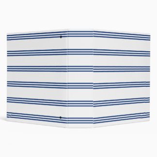Classic Navy & White Stripe Binder