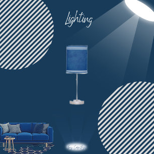 Classic Navy with White Stripes Lamp Shade