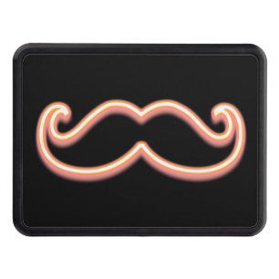 Classic Neon Mustache on Hitch Print Hitch Cover