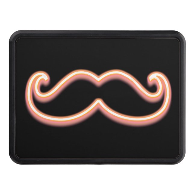 Classic Neon Mustache on Hitch Print Hitch Cover (Front)