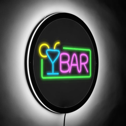 CLASSIC NEON STYLE BAR SIGN PINK GREEN BLUE