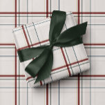 Classic neutral Christmas holiday plaid Wrapping Paper<br><div class="desc">This stylish neutral holiday wrapping paper features a classic Christmas plaid in off-white with maroon, navy, green, gold and white. This beautiful elegant design is on trend with the moody tartan look this holiday season and is a perfect coordinating design for all your Christmas gifts. Go for the classic holiday...</div>