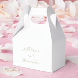 Classic Neutral Elegant Wedding Favor Boxes