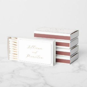 Classic Neutral Elegant Wedding Matchboxes