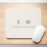 Classic Neutral Modern Minimalist Monogram Name Mouse Pad<br><div class="desc">Upgrade your workspace with our Classic Elegant Modern Minimalist Monogram Mouse Pad. This sophisticated mouse pad seamlessly marries timeless elegance with contemporary minimalism, adding a touch of refinement to your desk. Crafted with meticulous attention to detail, this mouse pad is more than just a functional accessory; it's a personalized statement....</div>