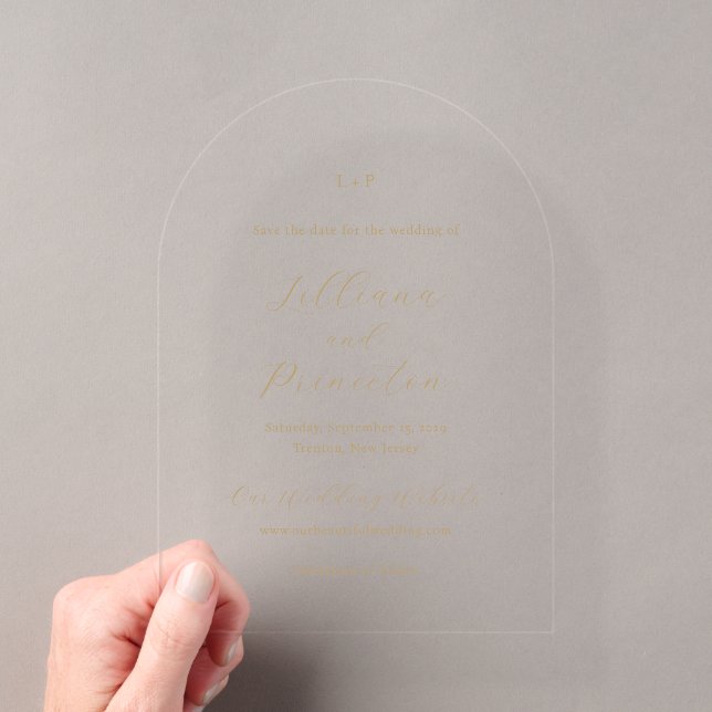 Classic Neutral Monogram Wedding Save the Date (Insitu (Handheld))