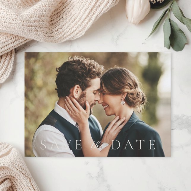 Classic Neutral Photo Wedding Save the Date (Creator Uploaded)