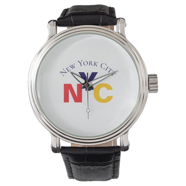 Classic New York City Inspired Timepiece Watch (Front)