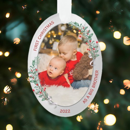 Classic Newborn 1st Christmas Big Brother Ornament
