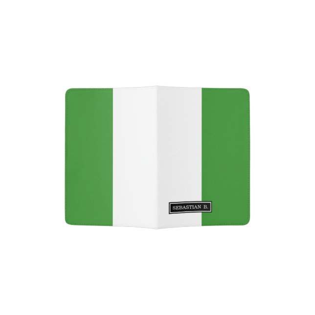 Classic Nigerian Flag Passport Holder (Opened)