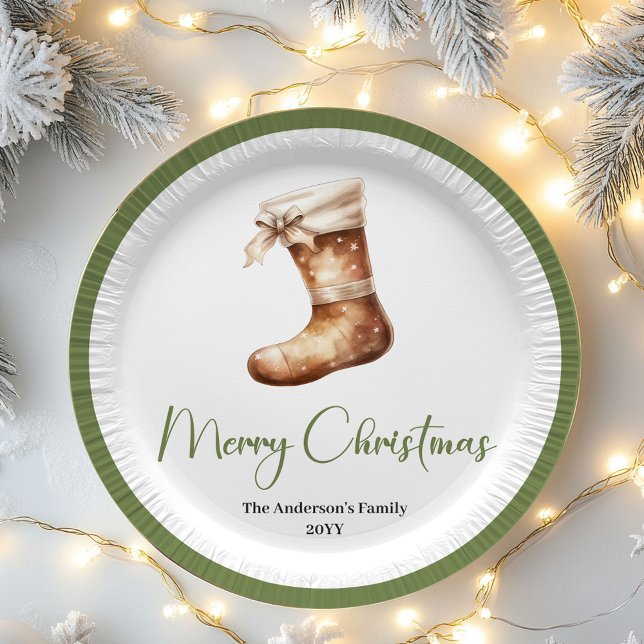 Classic Nordic Christmas Custom Family Tableware Paper Plates (Classic Nordic Christmas Custom Family Tableware)