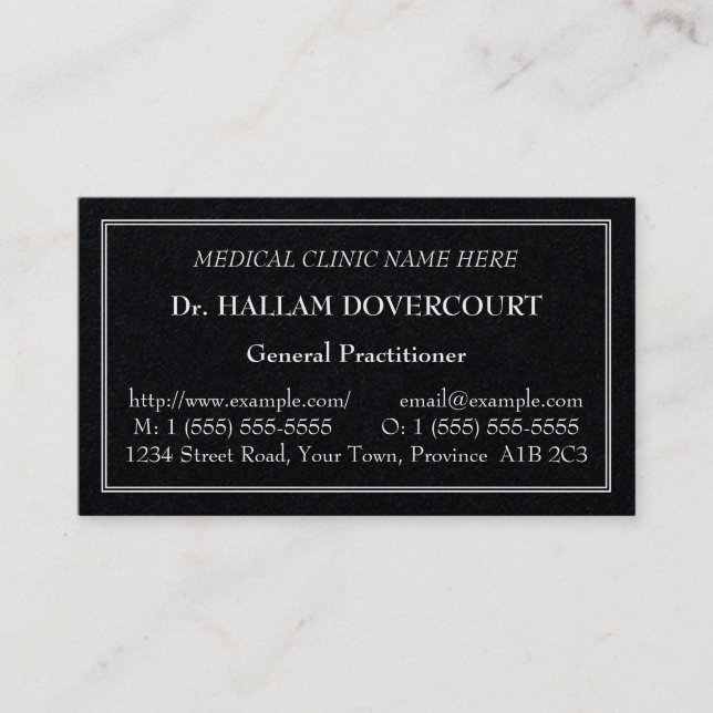 Classic, Nostalgic, and Vintage Business Card (Front)