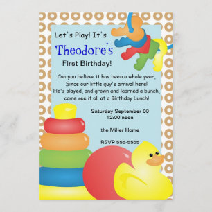 Classic Nostalgic Toys Invitation