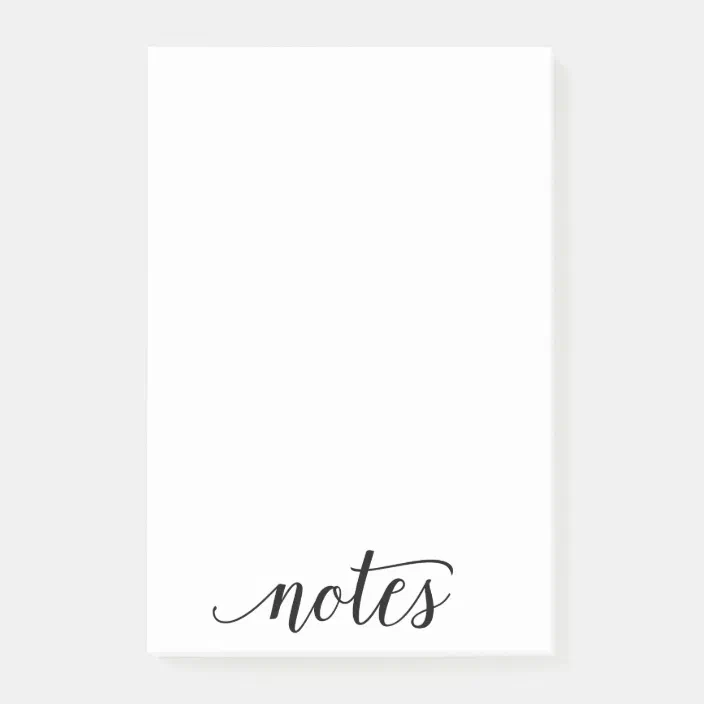 Classic Notes Elegant Calligraphy Script Note Pad Zazzle Com