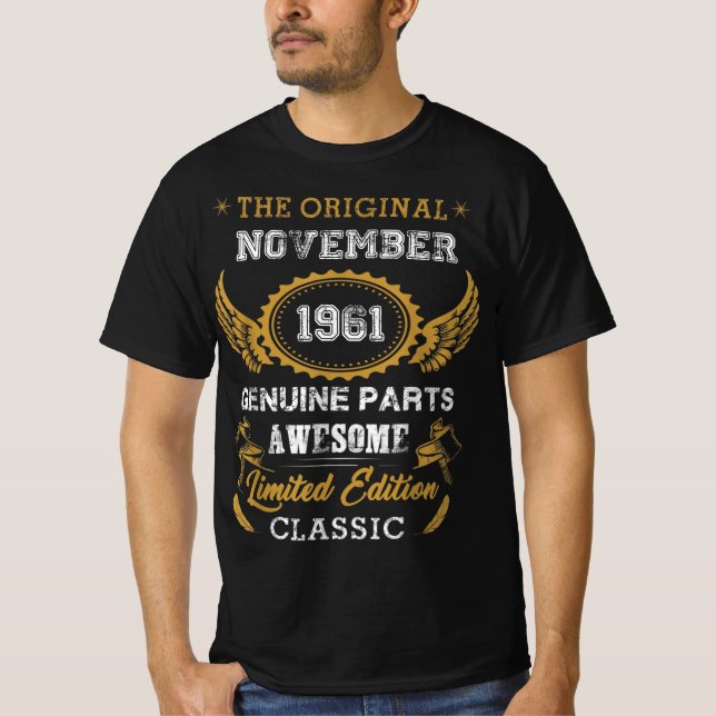 Classic November 1961 Shiirt Birthday Gifts , 1961 T-Shirt (Front)