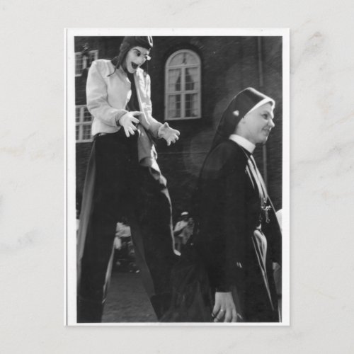 Classic nun shot postcard