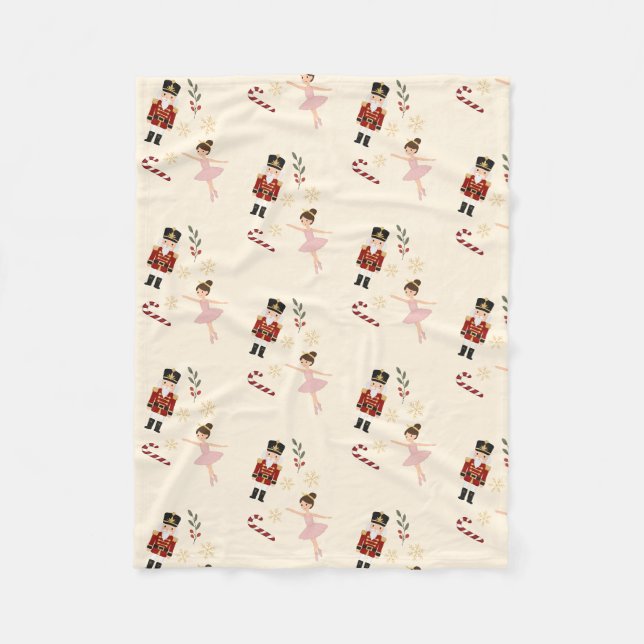 Classic Nutcracker Christmas Sherpa Blanket (Front)