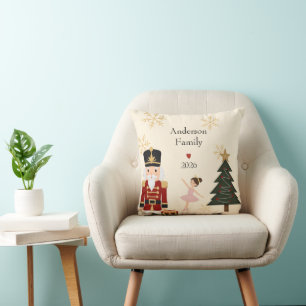 Classic Nutcracker Christmas Throw Pillow
