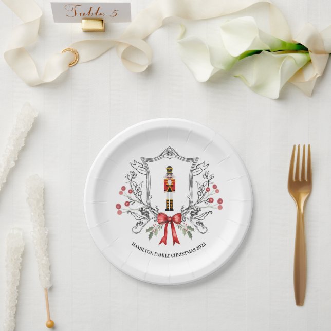 Classic Nutcracker Crest   Paper Plates (Wedding)