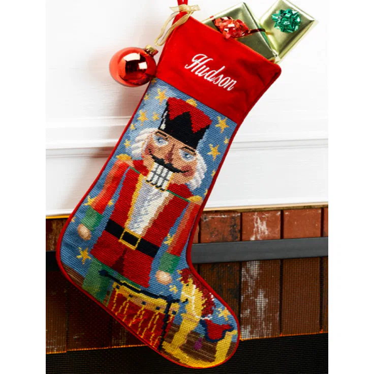 Classic Nutcracker Needlepoint Christmas Stocking Zazzle