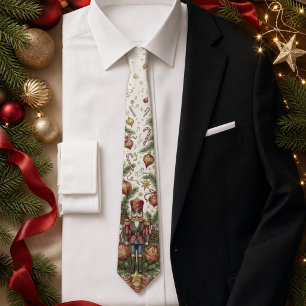 Classic Nutcracker Soldier Ballet Christmas Men's Neck Tie
