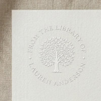 Classic Oak Tree from the Library of Bookplate