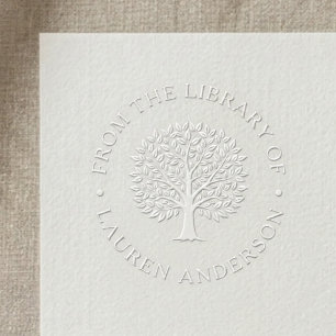 Classic Oak Tree from the Library of Bookplate Embosser